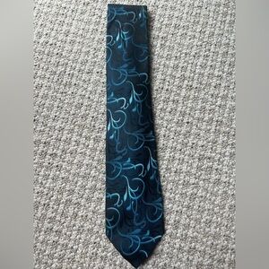 Alfani Dark Blue Swirl Pattern Tie